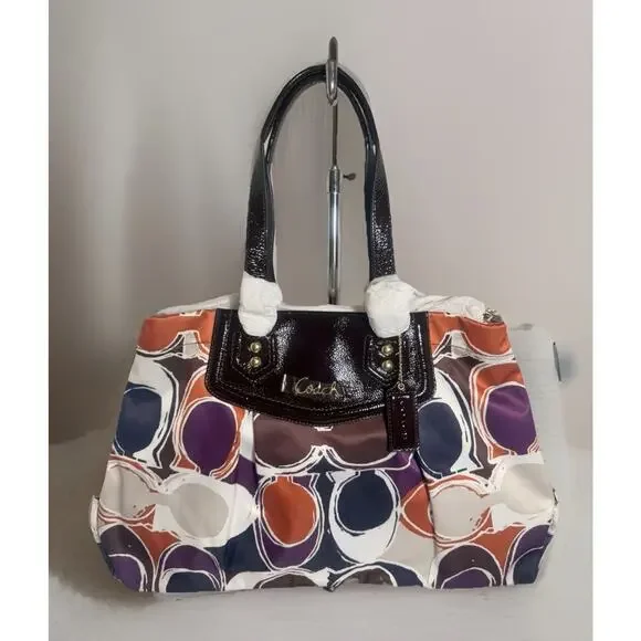 NWT Rare Coach F20113 Scarf Print Satchel & F62058 Coin Purse Set - Picture 5 of 14